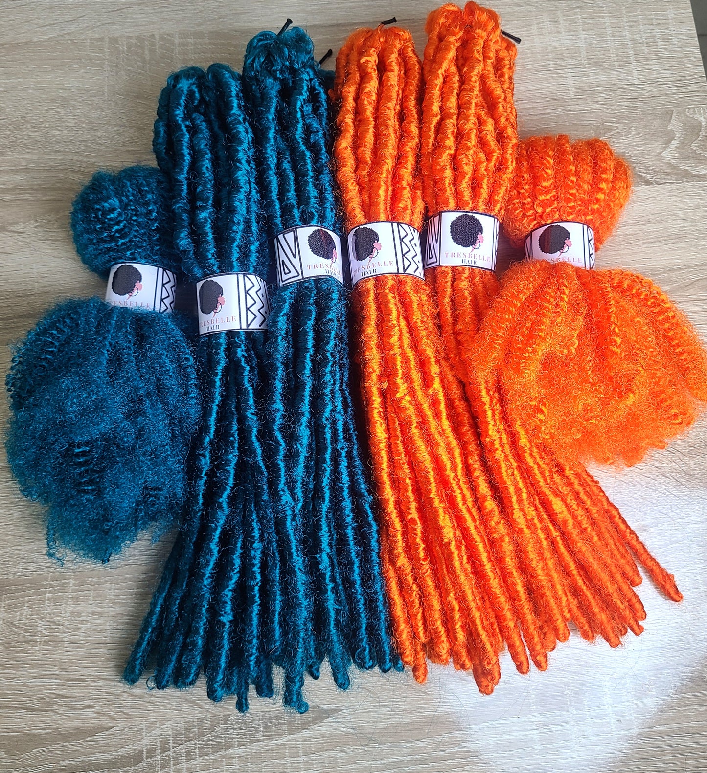 Orange color itvh free distressed locs
