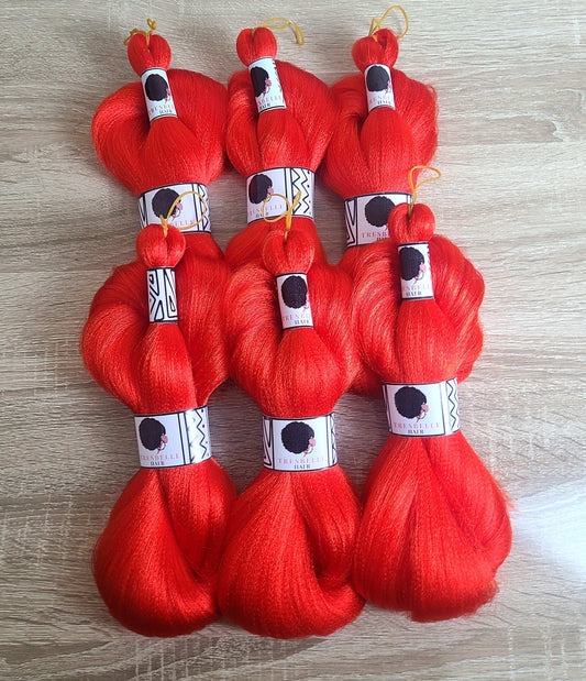 Non toxic synthetic braiding hair in color red
Anti itch synthetic braiding hair
Non toxic prestretched braiding hair