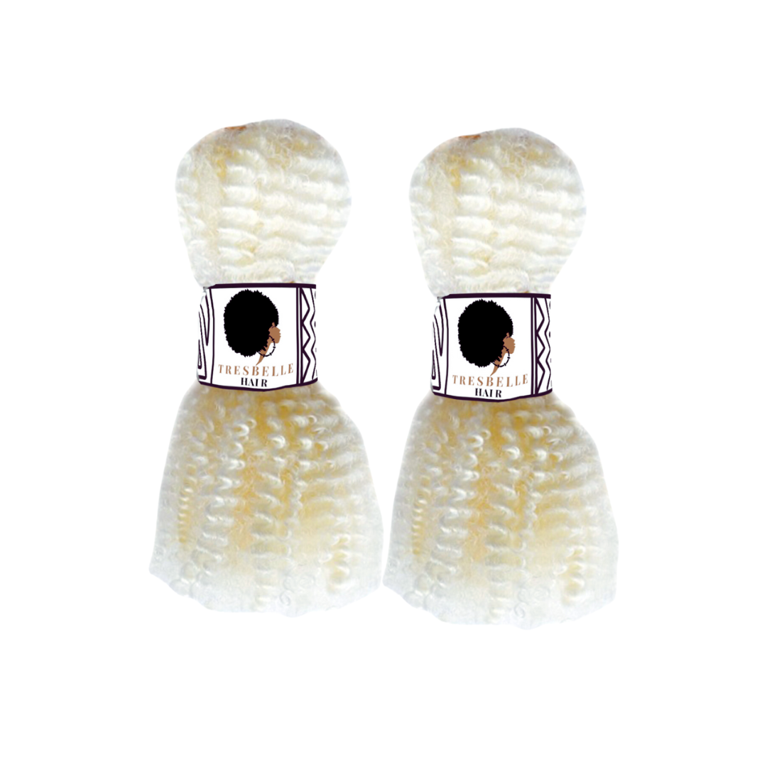 Itch free White kinky braiding hair