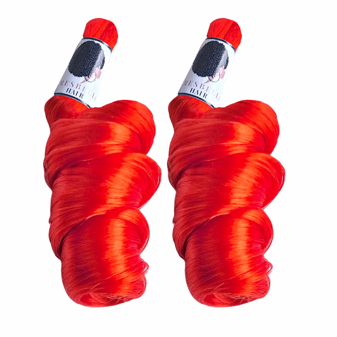 RED FRENCH CURLS BRAIDING HAIR