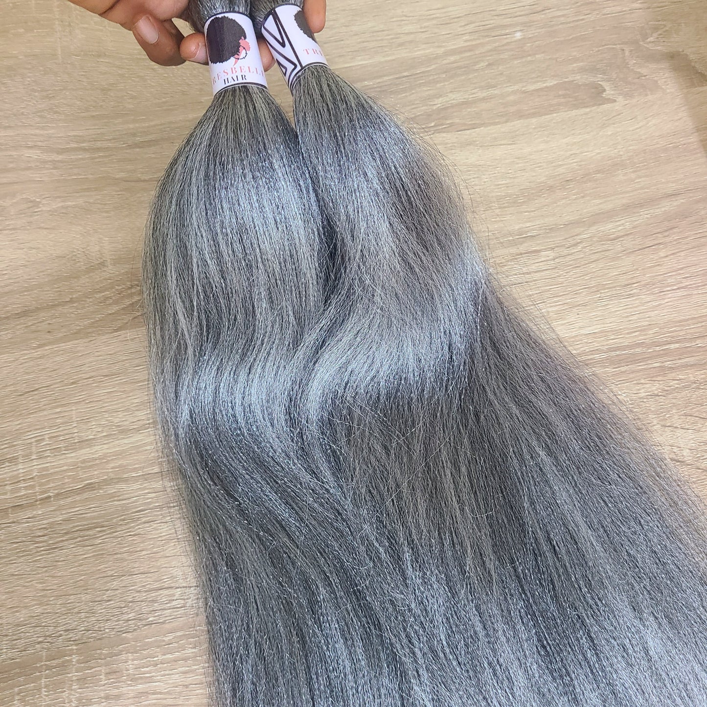 28" salt and pepper Prestretched Braiding Hair 
