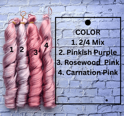 PINK FRENCH CURLS BRAIDING HAIR