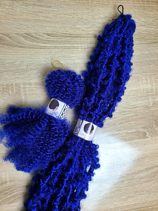 Itch free blue butterfly locs
