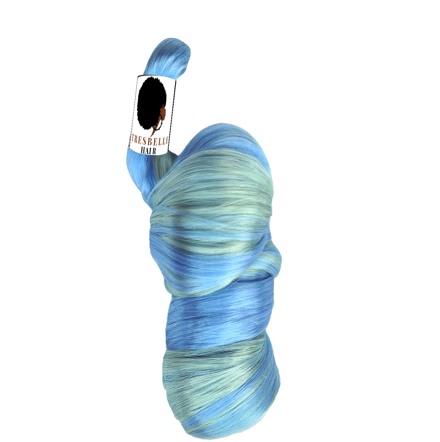 Anti itch Blue/green French Curl Braiding Hair 