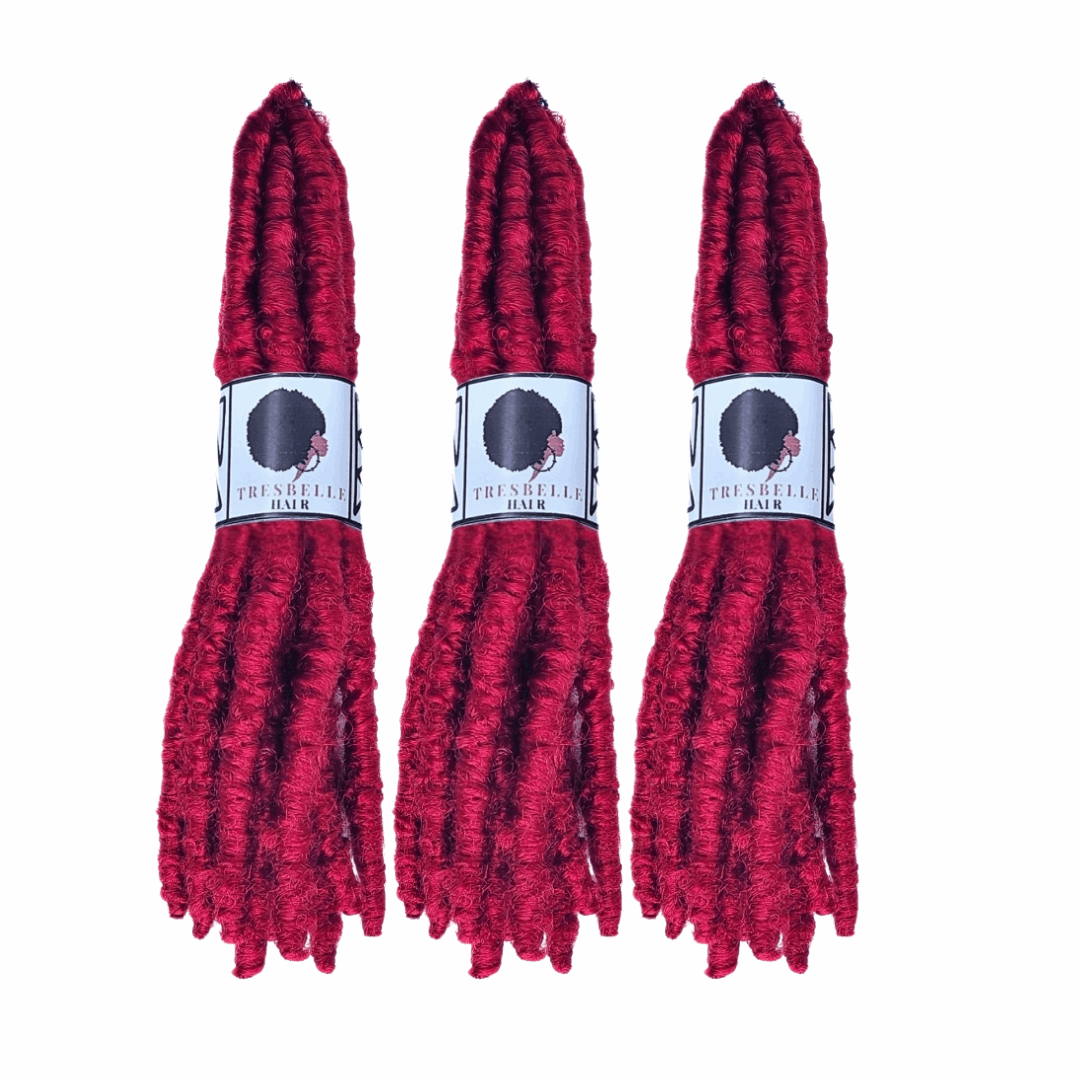 Anti Itch Burgundy Distressed Locs 