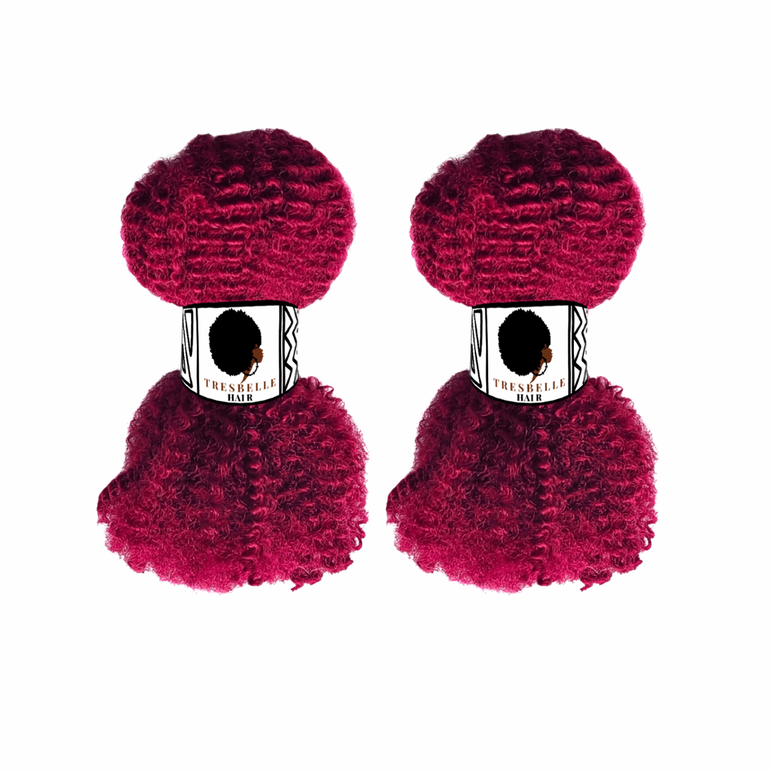 Burgundy afro kinky braiding hair 