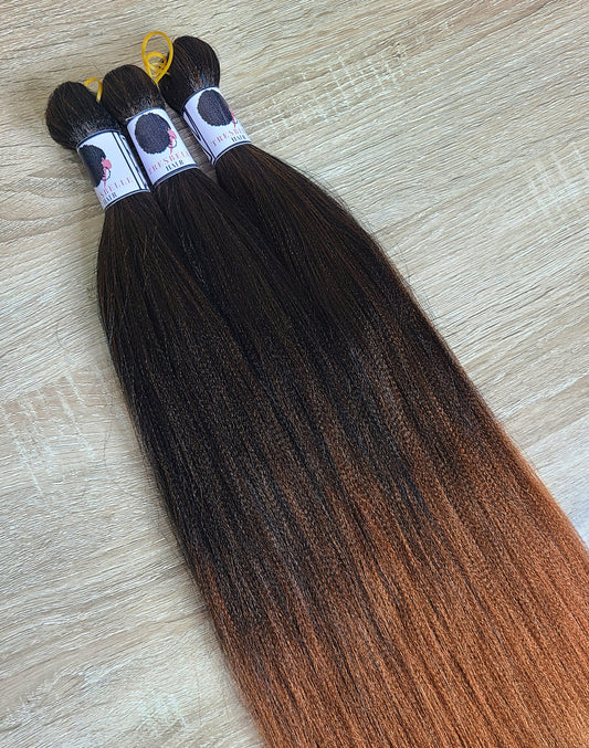 Color 1b/30 prestretched braiding hair