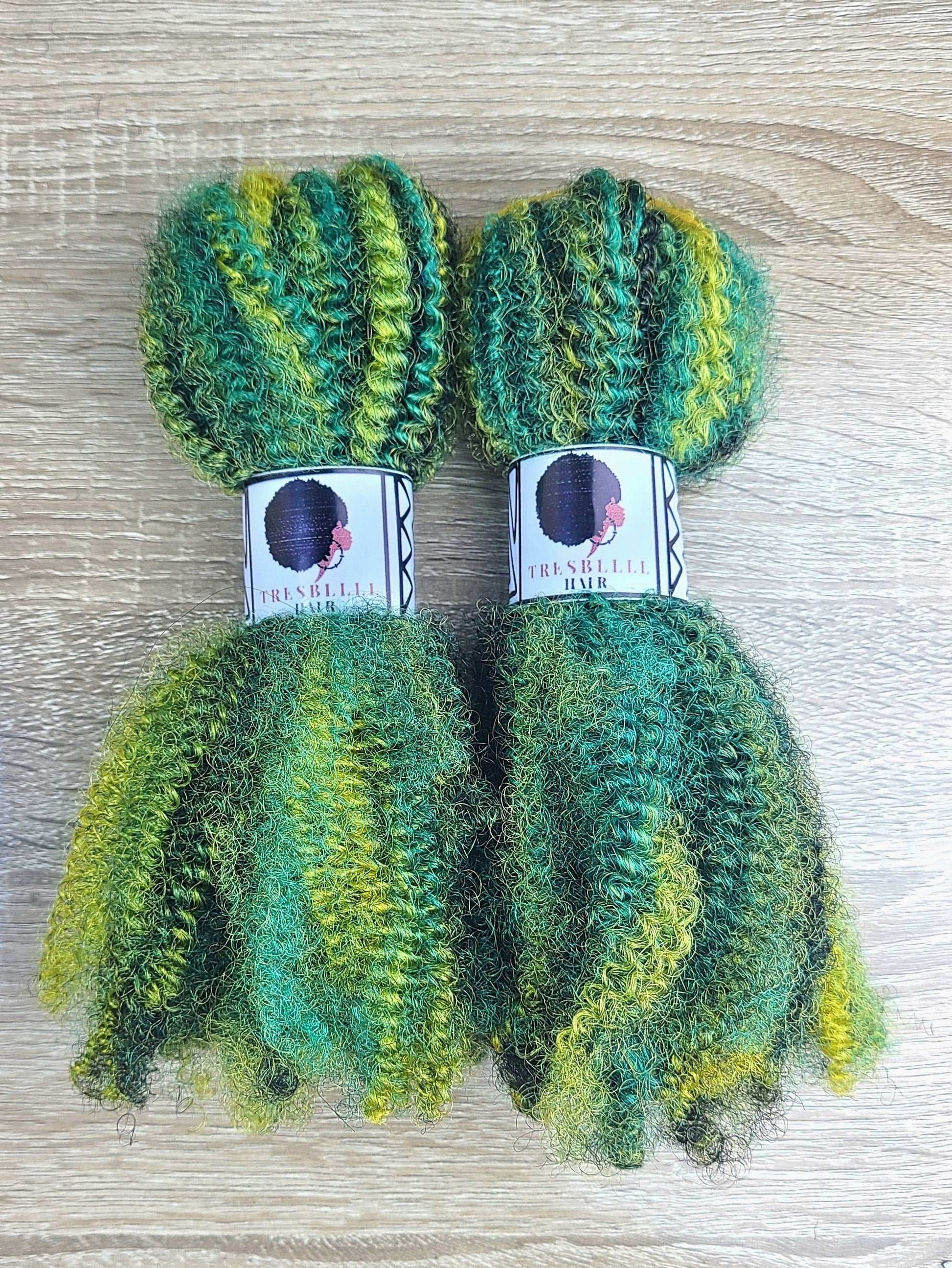 Green itch afro kinky braiding hair 
