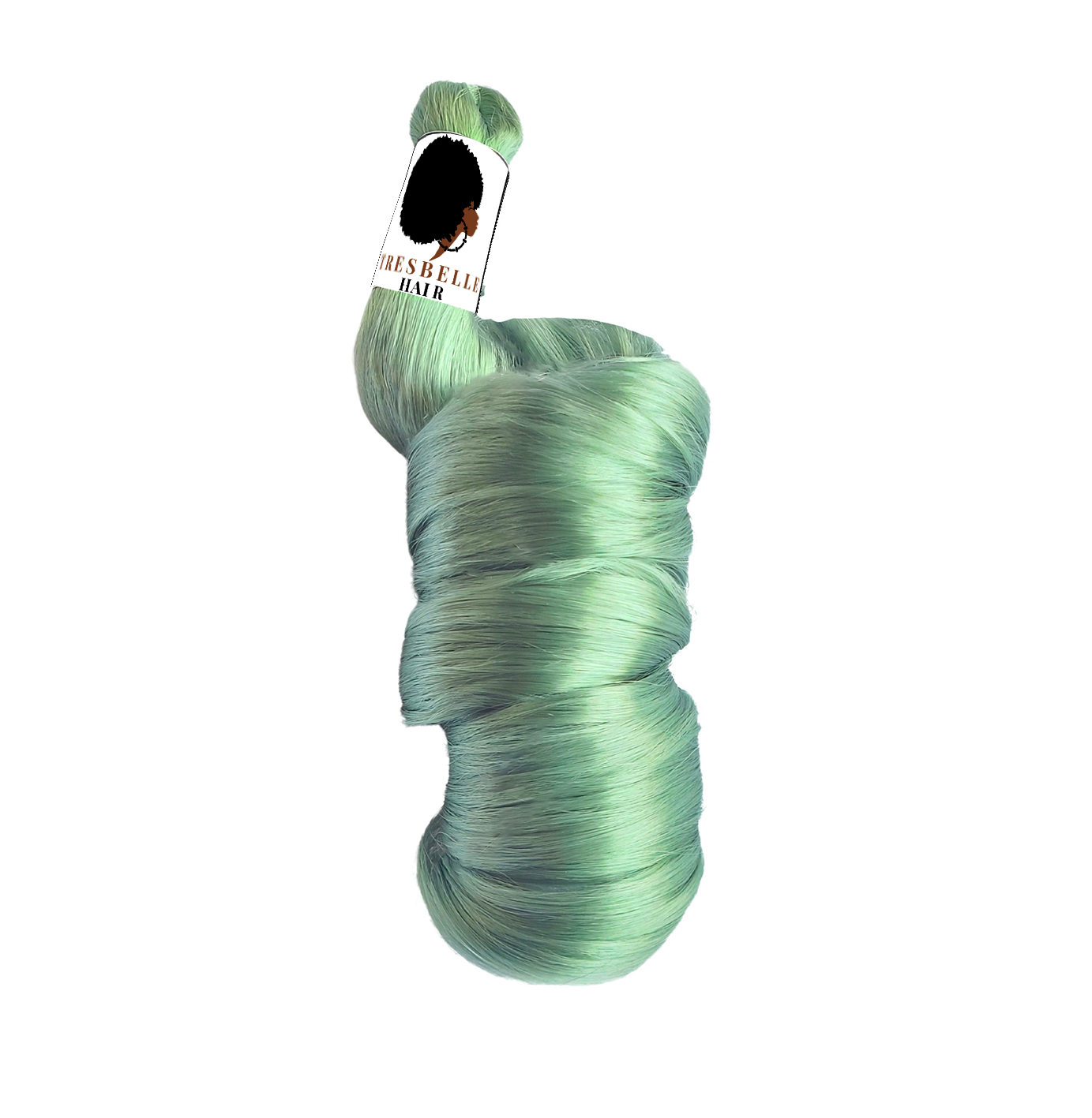 Green color french curls