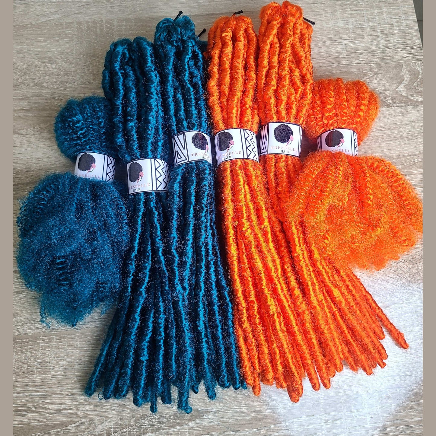 Orange color itvh free distressed locs