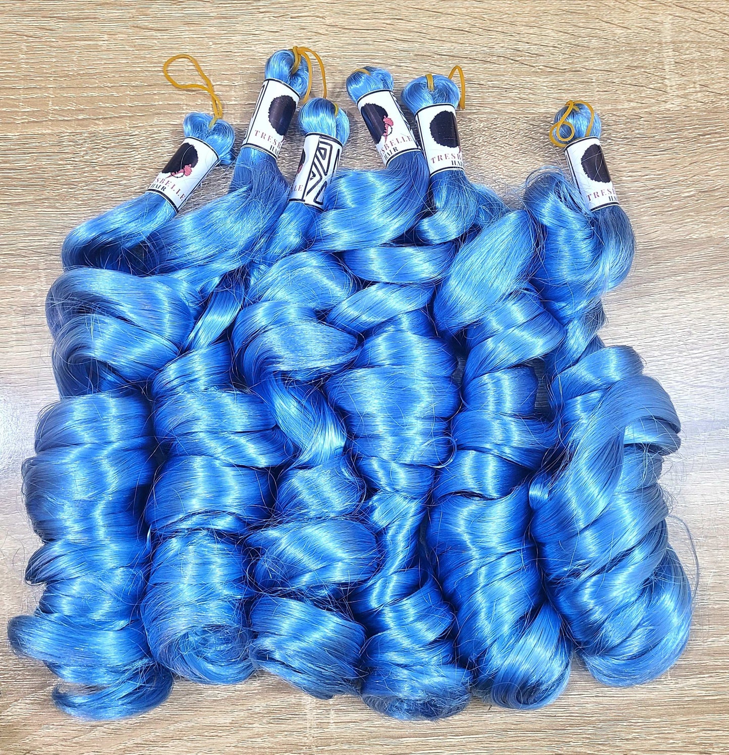 ITCH FREE FRENCH CURLS| FRENCH CURLS BRAIDING HAIR LIGHT BLUE 