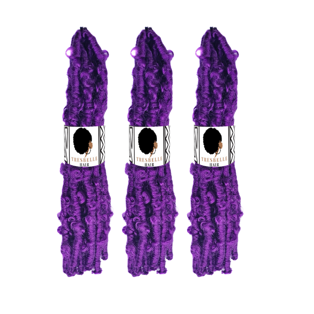 Itch free butterfly locs
Purple itch free butterfly locs