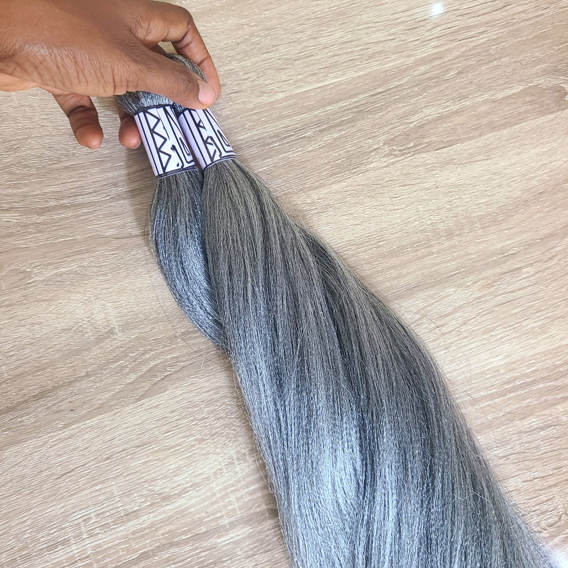 28" Salt and pepper braiding hair 
