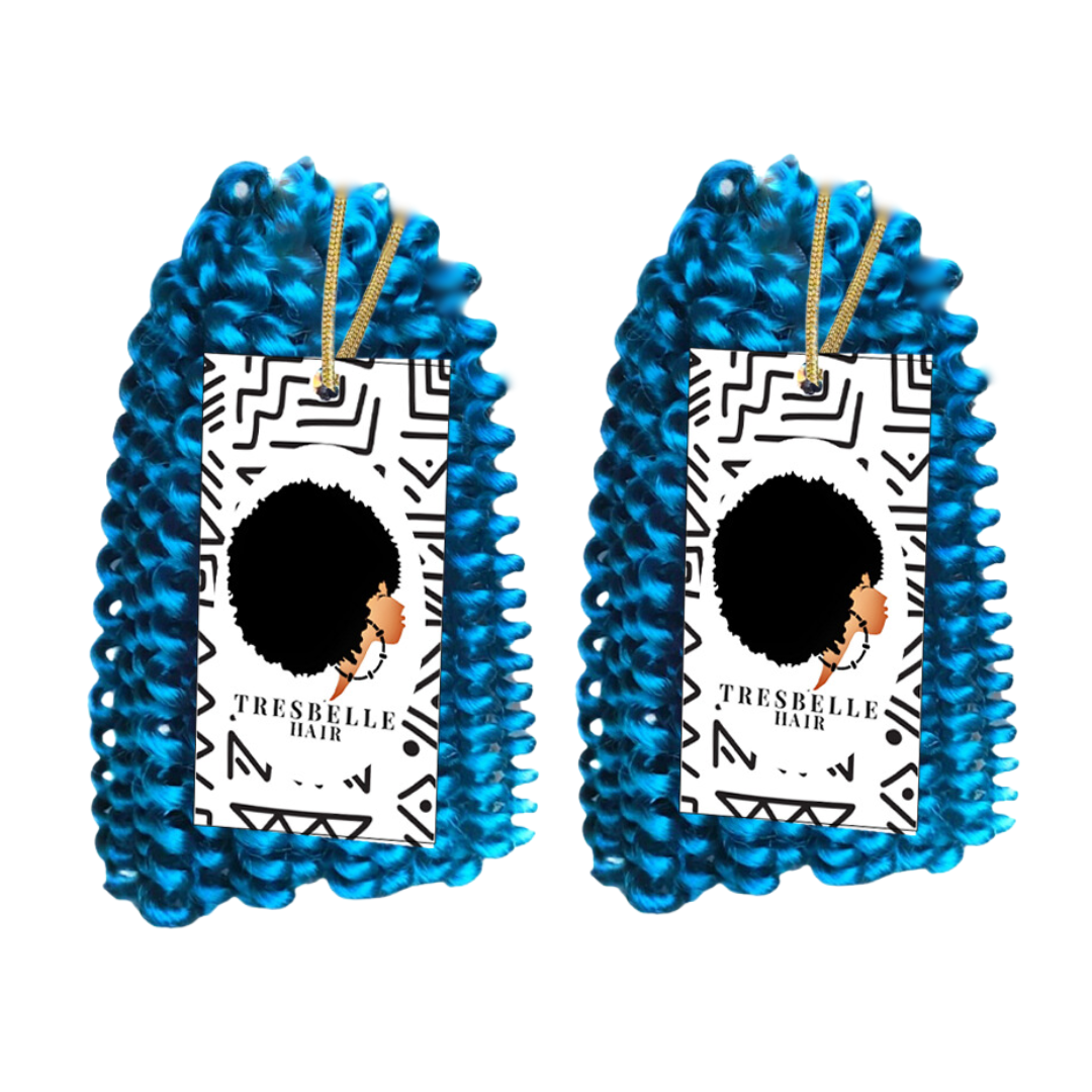 Teal colored Spring twist,  Spring Twist in Teal Color