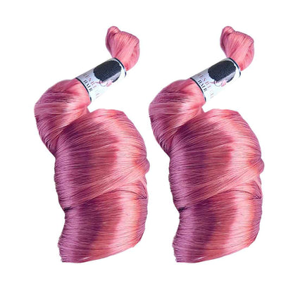 PINK FRENCH CURLS BRAIDING HAIR