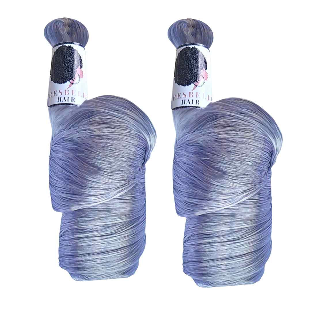 metallic grey french curl