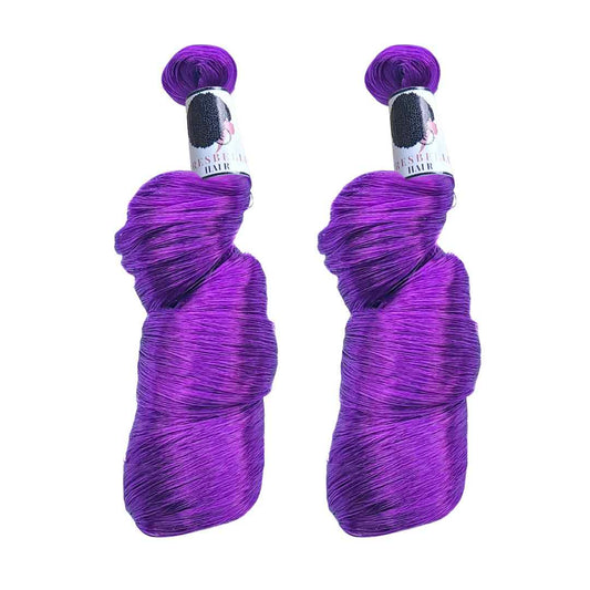 PURPLE FRENCH CURLS BRAIDING HAIR